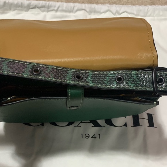 Coach 1941 Cypress Saddle 23 with Snakeskin Trim - Picture 5 of 8